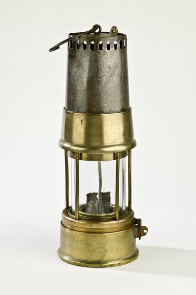 Miner's safety lamp, made by Richard Johnson, Clapham & Morris Ltd