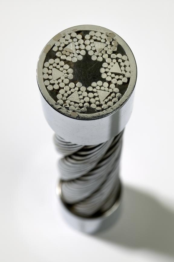 Wire rope sample
Photographed on a white background.