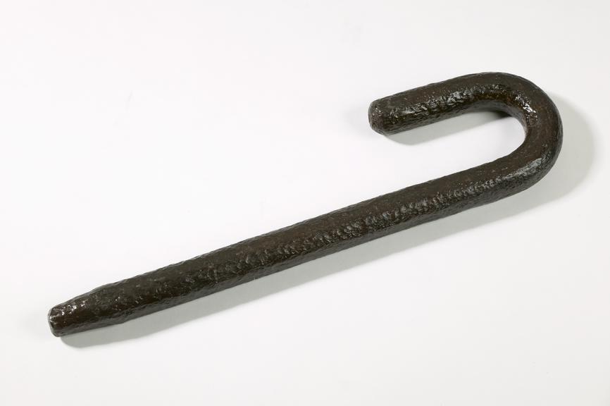 U shaped sprag, used for braking a coal tub down an incline, c