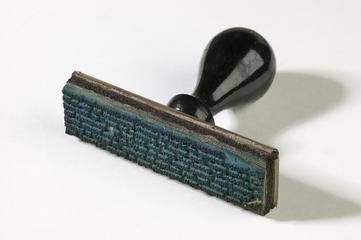 Contractual disclaimer stamp used at Grimshaw Brother's and Son's Chemical Works in Clayton