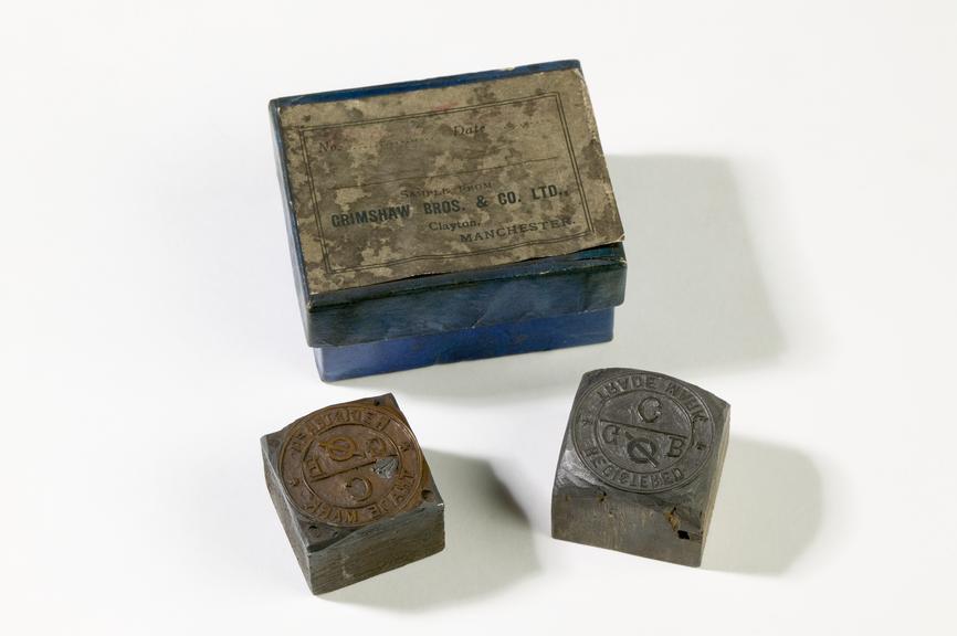 Small blue samples box