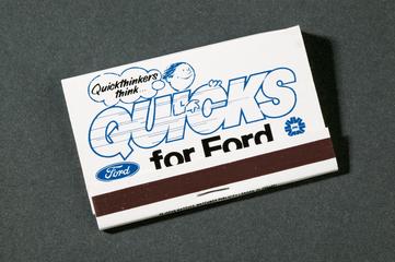 Quicks promotional match book