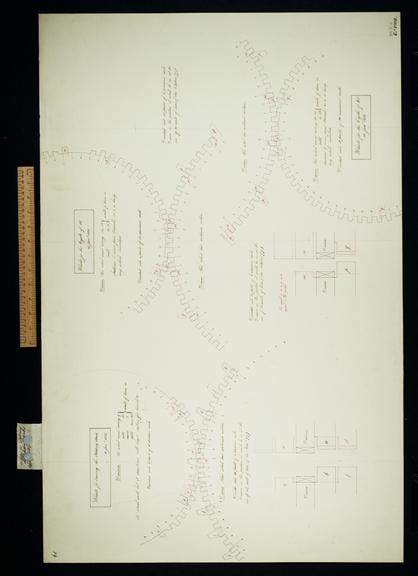 Wheels for driving the adding axes plan 1838