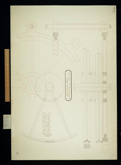 Sketch of central wheel and principal framing 1840