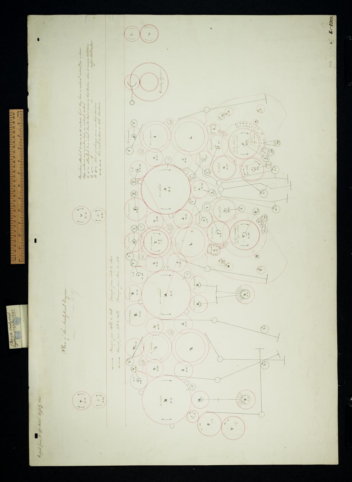 Anastic Engine Line Plan of the Analytical Engine without lettering. | Science Museum Group ...