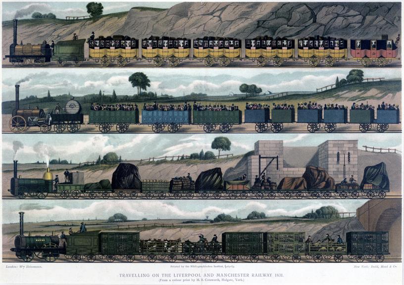 Travelling on the Liverpool and Manchester Railway 1831 Science