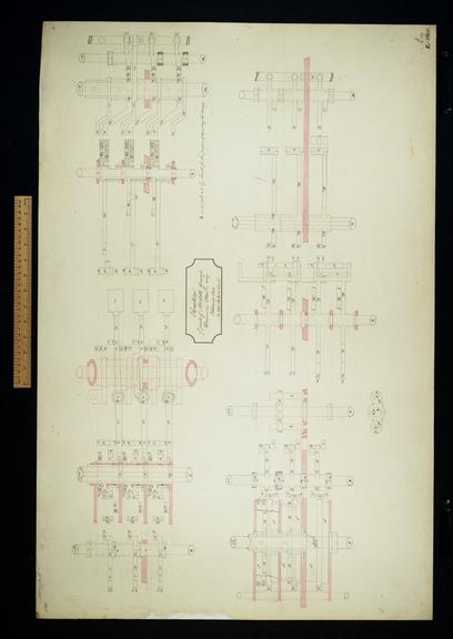 Elevation of parts of middle group drawn in plan on No 127 1844