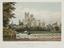 Coloured lithograph. "East View of Ely from the Railway" by W.R