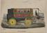 Two small coloured prints of steam coaches/omnibus