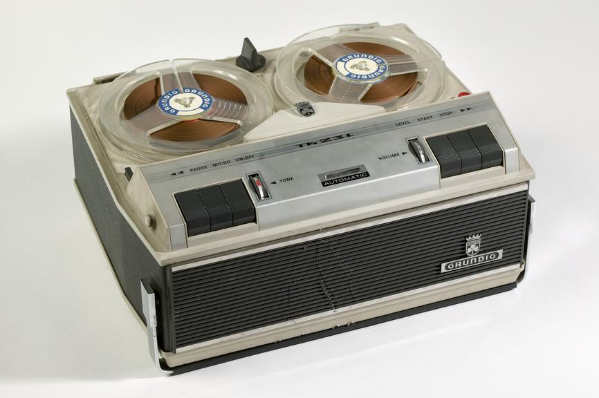 Reel-to-reel tape recorder, made by Grundig in the 1960s