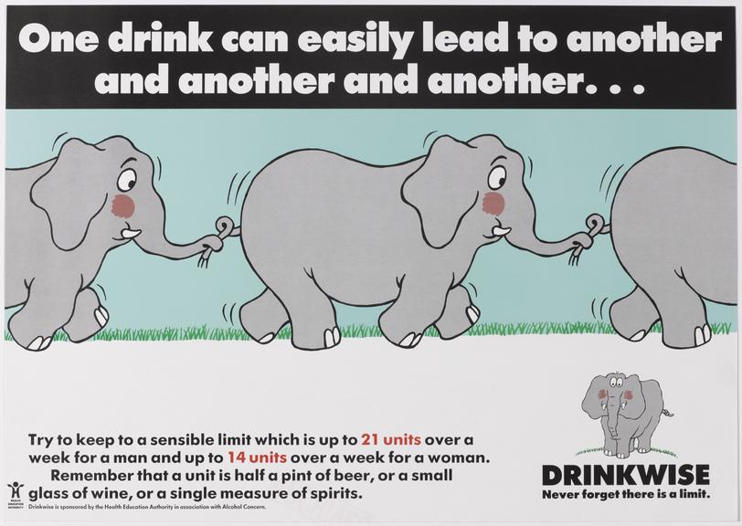 Poster (colour) 'One drink can easily lead to another and