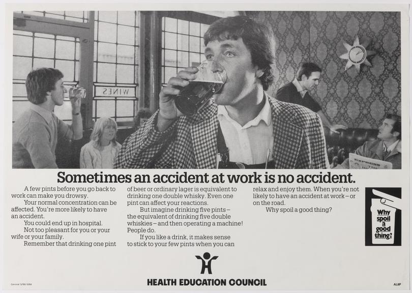 Poster (b&w) 'Sometimes an accident at work is no accident'