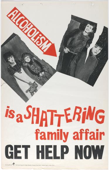 'Alcoholism is a shattering family affair' poster