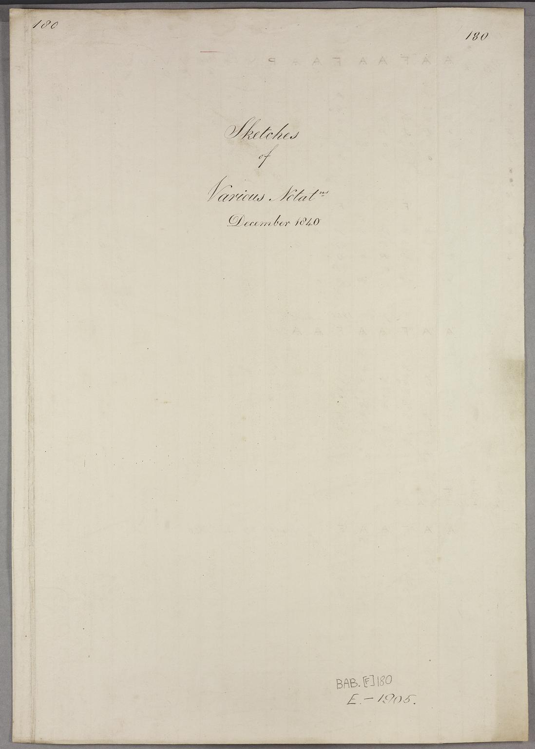 Sketches of various notations. | Science Museum Group Collection