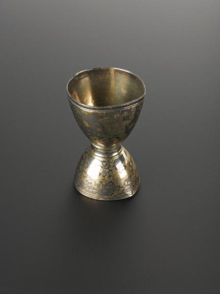 Silver-gilt medicine cup, double sided, London, 1789