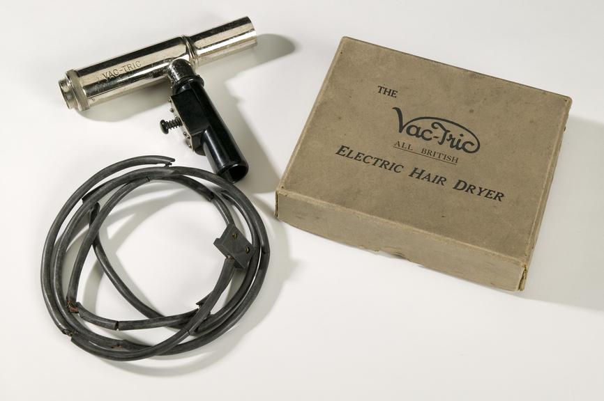 Hairdryer made by Vac-Tric; designed to be used as an