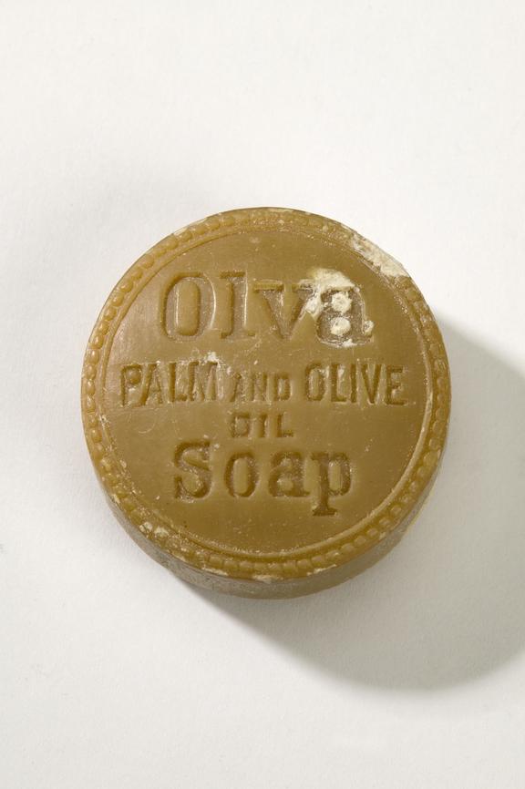 Olva Palm and Olive Oil soap made by Price
Photographed on a