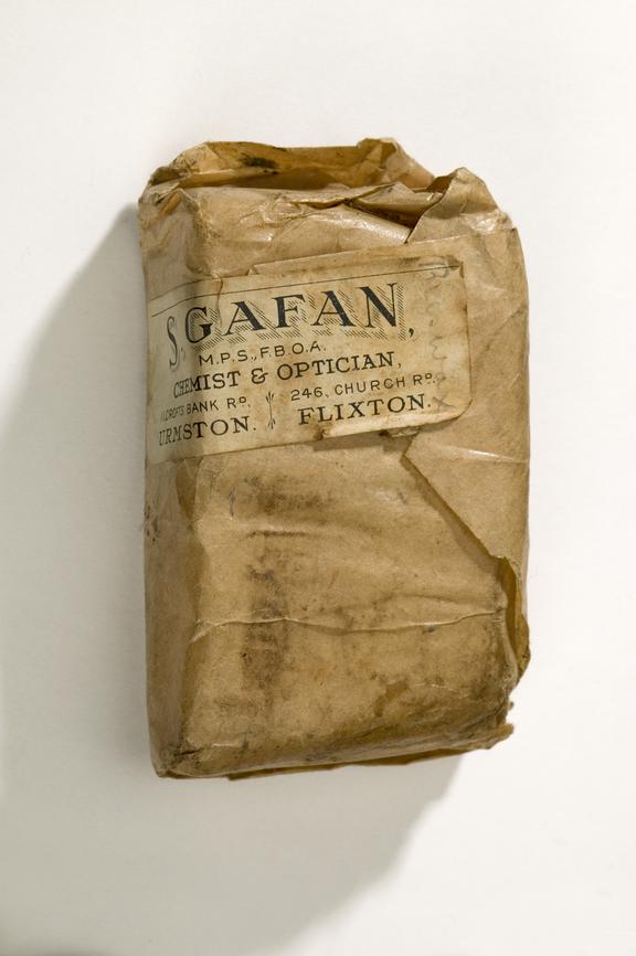 Bar of soap made by S. Gafan, Manchester