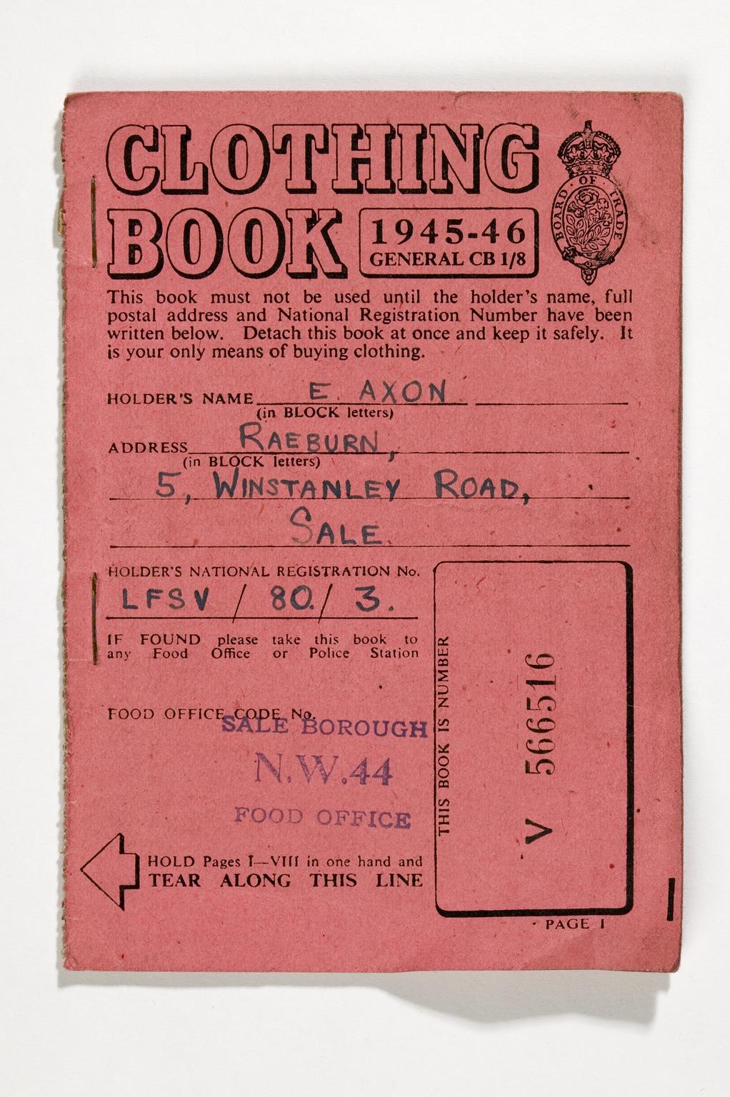 clothing ration book