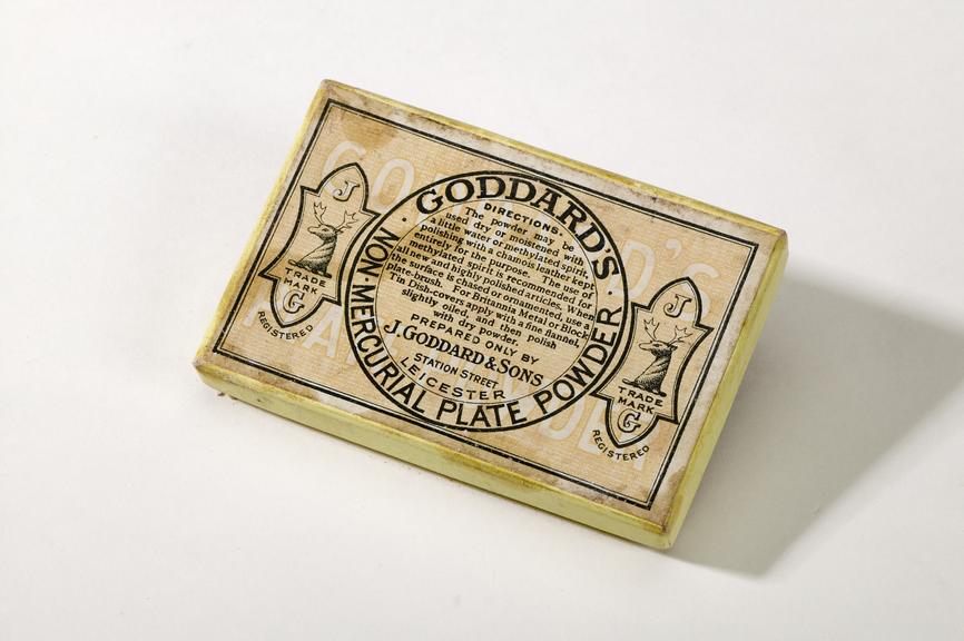 Non-mercurial plate powder made by J. Goddard & Sons, Leicester