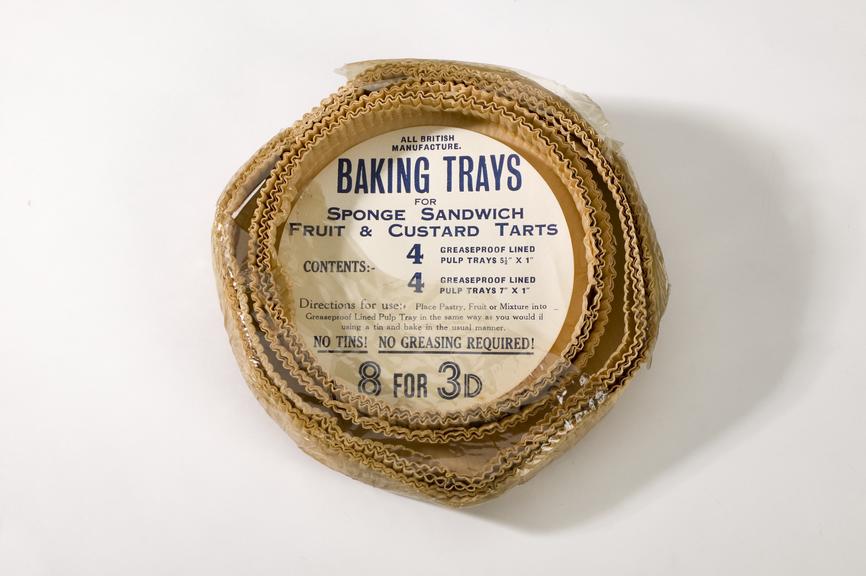 Baking trays.
Photographed on a white background.