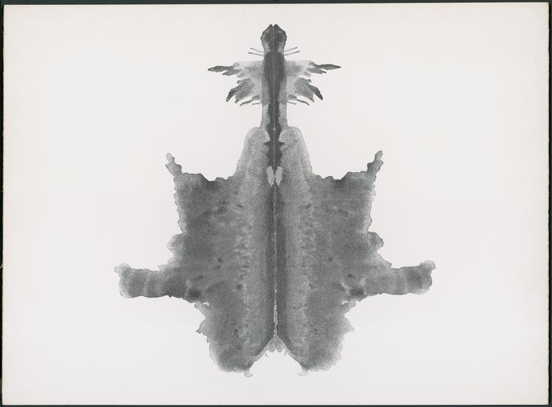 Card VI Rorschach inkblot test card printed by Hans Huber