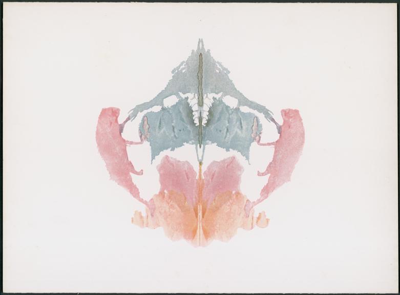 Card VIII Rorschach inkblot test card printed by Hans Huber