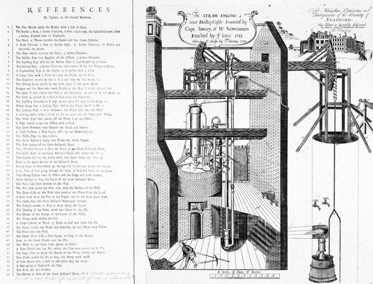 Barney's Print of the Steam Engine at Dudley Castle