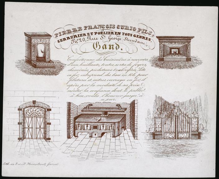 Trade card: Pierre F. Curio Fils