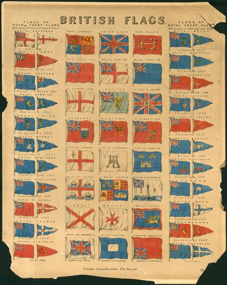 Print (coloured) of British and Foreign Flags