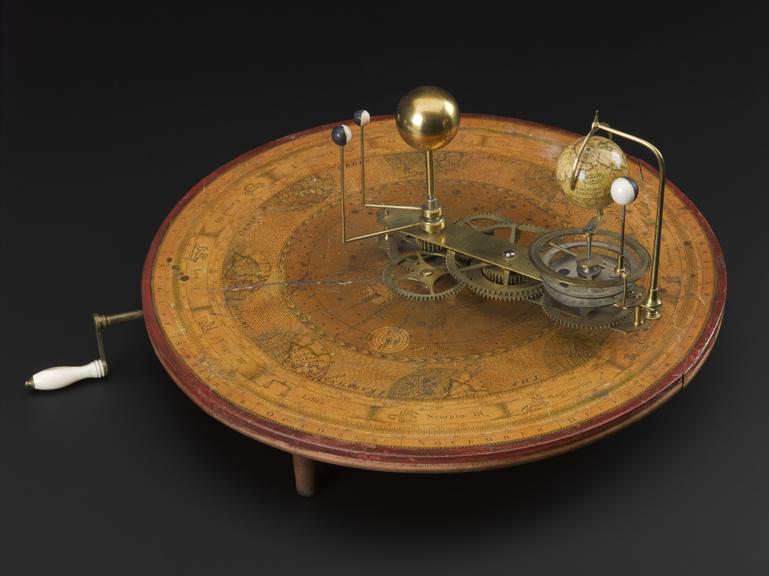 Orrery, showing four planets out to the Earth