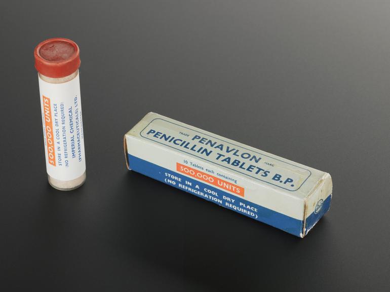 Phial of Penavlon penicillin tablets