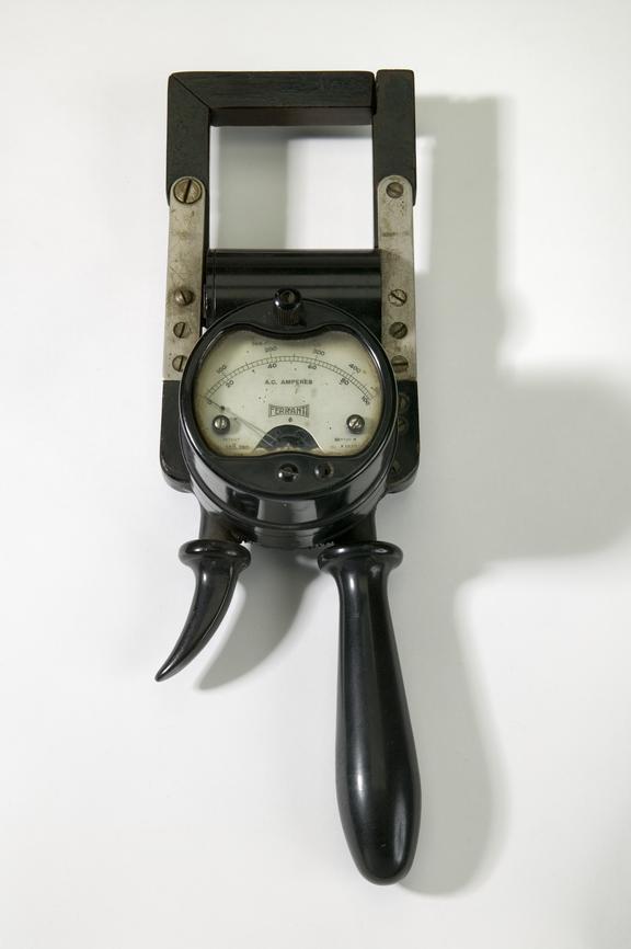 Ferranti Limited ammeter.Photographed on a white background.