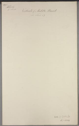Verticals of middle barrel. Sheet 6 of 9.