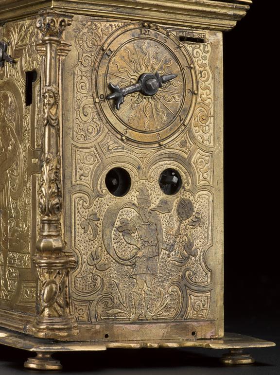 Spring-driven striking table-clock of gilt metal | Science Museum Group ...