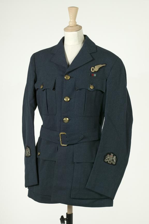 RAF No 1 Dress uniform jacket, with Warrant Officer rank badges