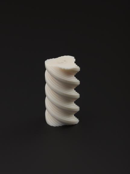 Solid ivory specimen with triple helices