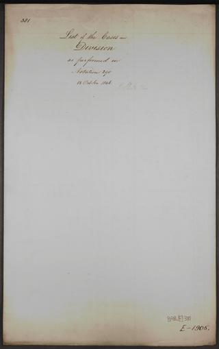 List of the cases in division as performed in Notation 290.