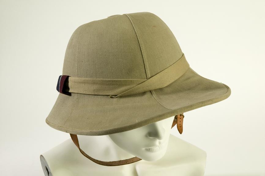 Pith helmet.
Photographed on a white background.