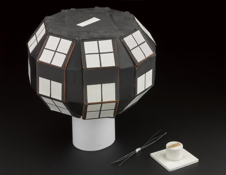 Model of proposed design for British Prospero Satellite together with ...