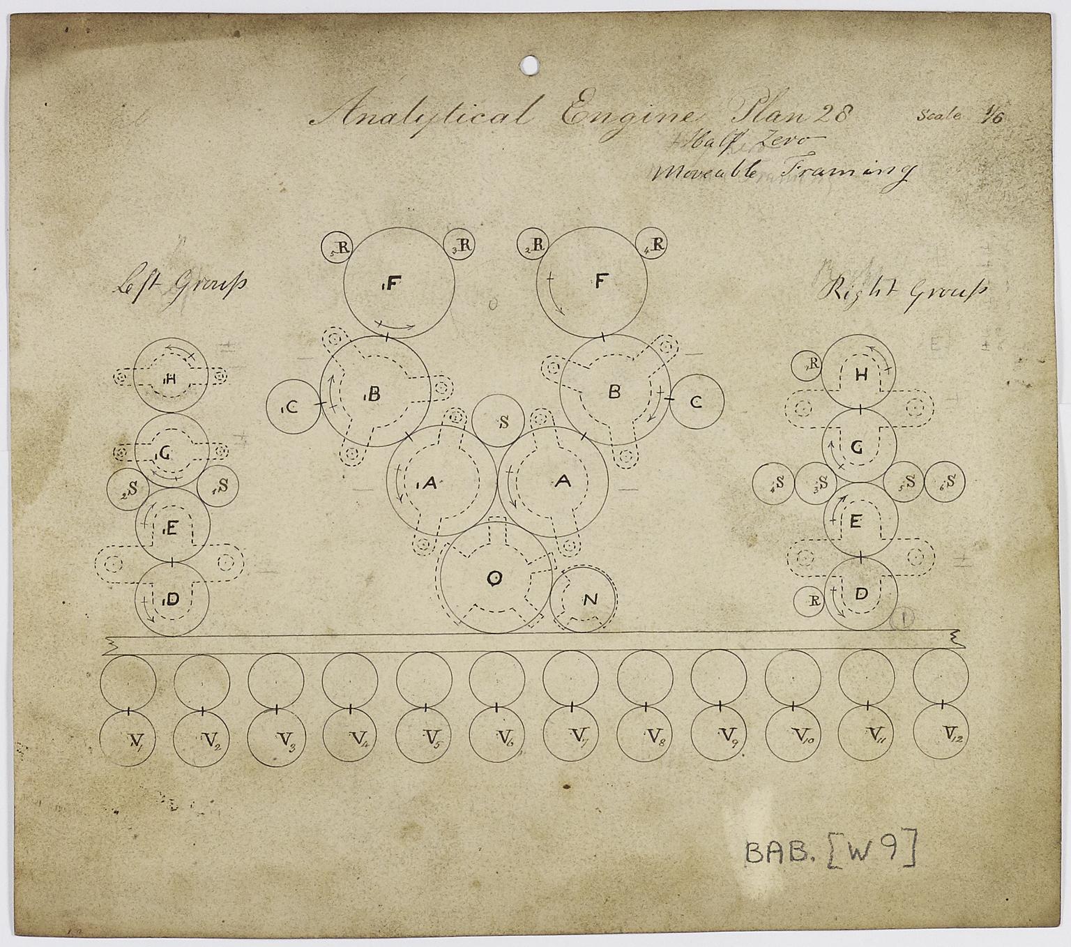 Analytical Engine Plan 28. Scale 1/6. Draft. | Science Museum Group ...