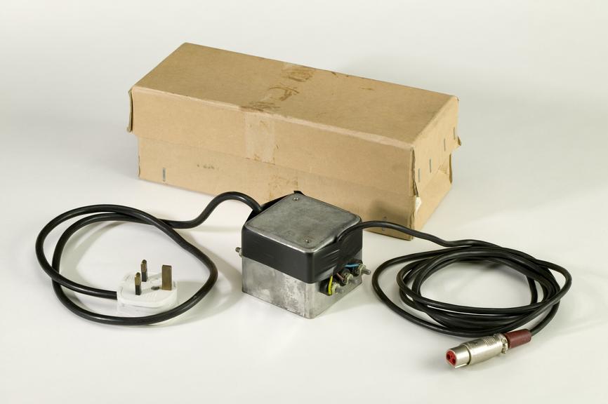 Nascom 1 home-built microcomputer and surge suppression unit made by Nascom Ltd