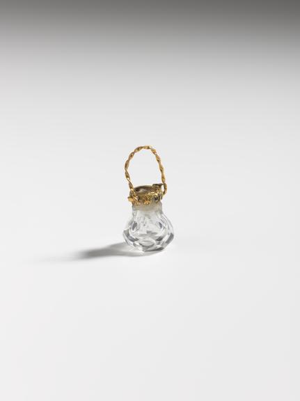 Cut-glass miniature perfume bottle