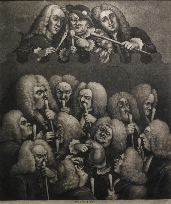 The Company of Undertakers. William Hogarth del Mezzotint.