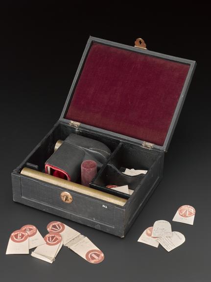 Phantom larynx, with accessories, cased, 1870-1916