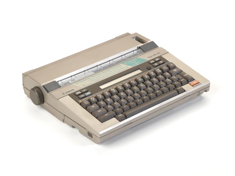 Canon Typestar 90 electronic typewriter with 32-character liquid crystal  display | Science Museum Group Collection