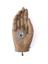 Wooden hand with fingers fully articulated