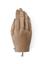 Wooden hand with fingers fully articulated