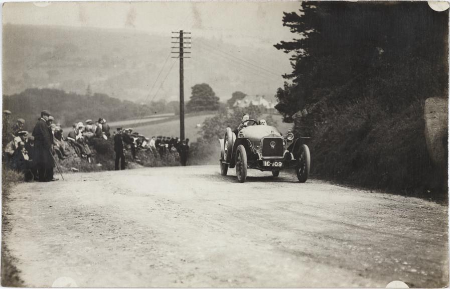 Photograph of a Talbot car in a race