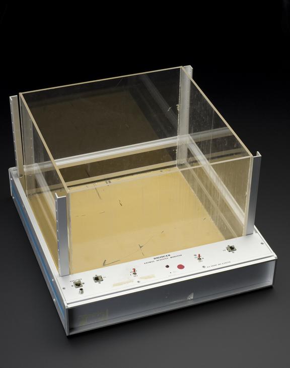 Perspex box with infra-red beam to record rodent locomotion activity ...